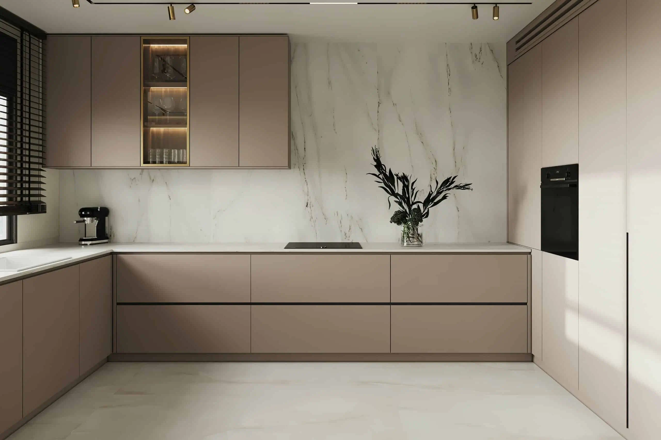 Custom modern kitchen tailored to unique Dubai kitchen layouts