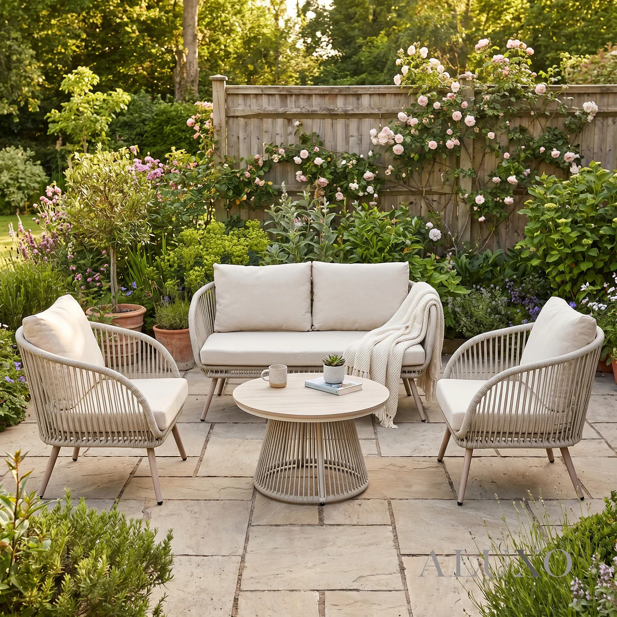 Garden lounge set for Dubai villa outdoor relaxation area
