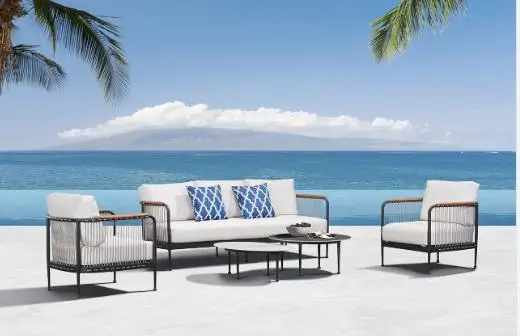 Full outdoor furniture installation — featured Dubai villa garden project by Risala Furniture