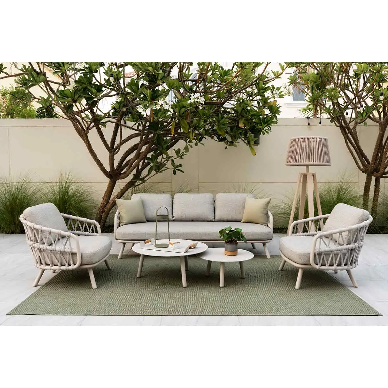 Balcony outdoor furniture — Dubai apartment terrace installation