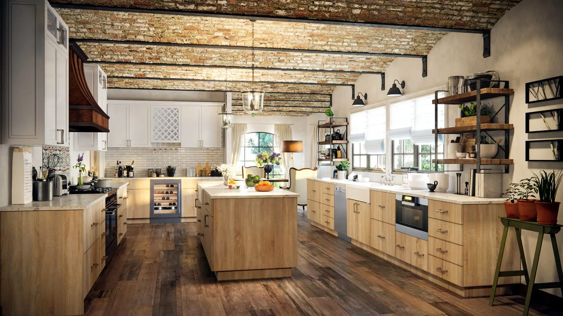 U-shaped island kitchen maximising storage and workflow for Dubai homes