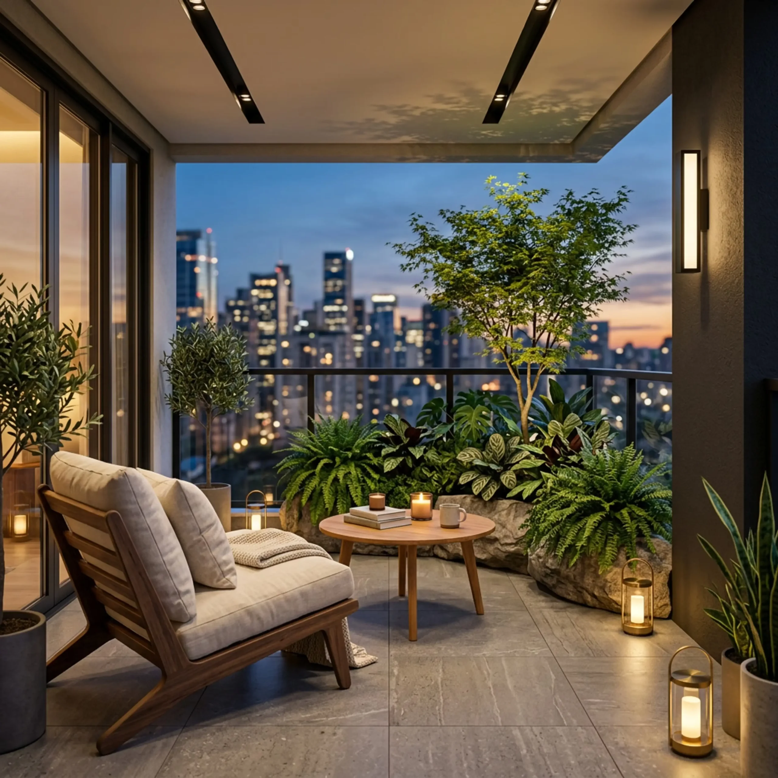 Balcony furniture range showing sofa, dining and lounge sets for Dubai apartments