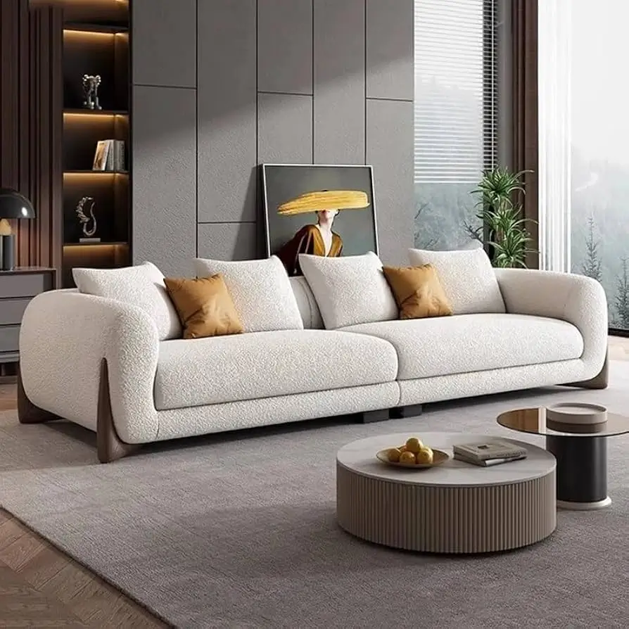 Luxury sofa Dubai custom upholstered in premium leather and fabric for villa living rooms