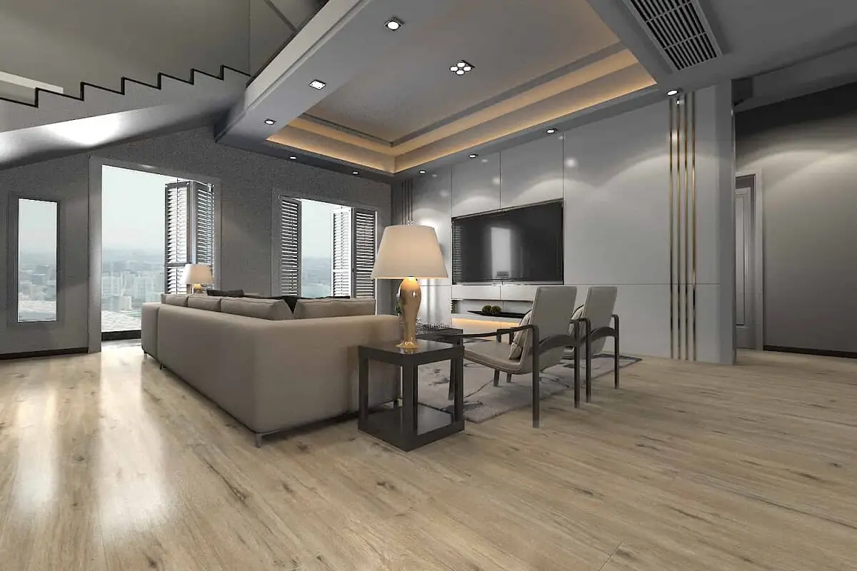 SPC flooring installed in a Dubai residence by Risala Furniture