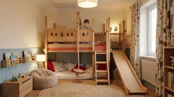 Custom bunk beds Dubai for children's shared bedroom
