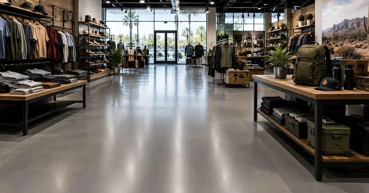 Commercial retail epoxy flooring Dubai