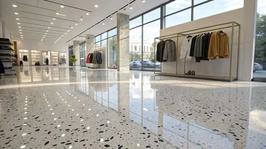 Commercial space epoxy flooring