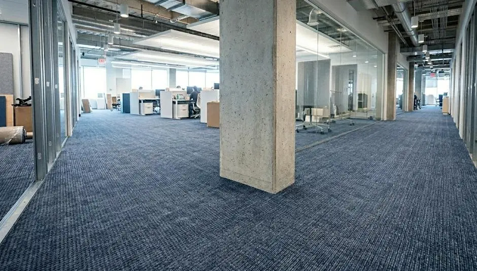 Completed corporate office carpet installation Dubai