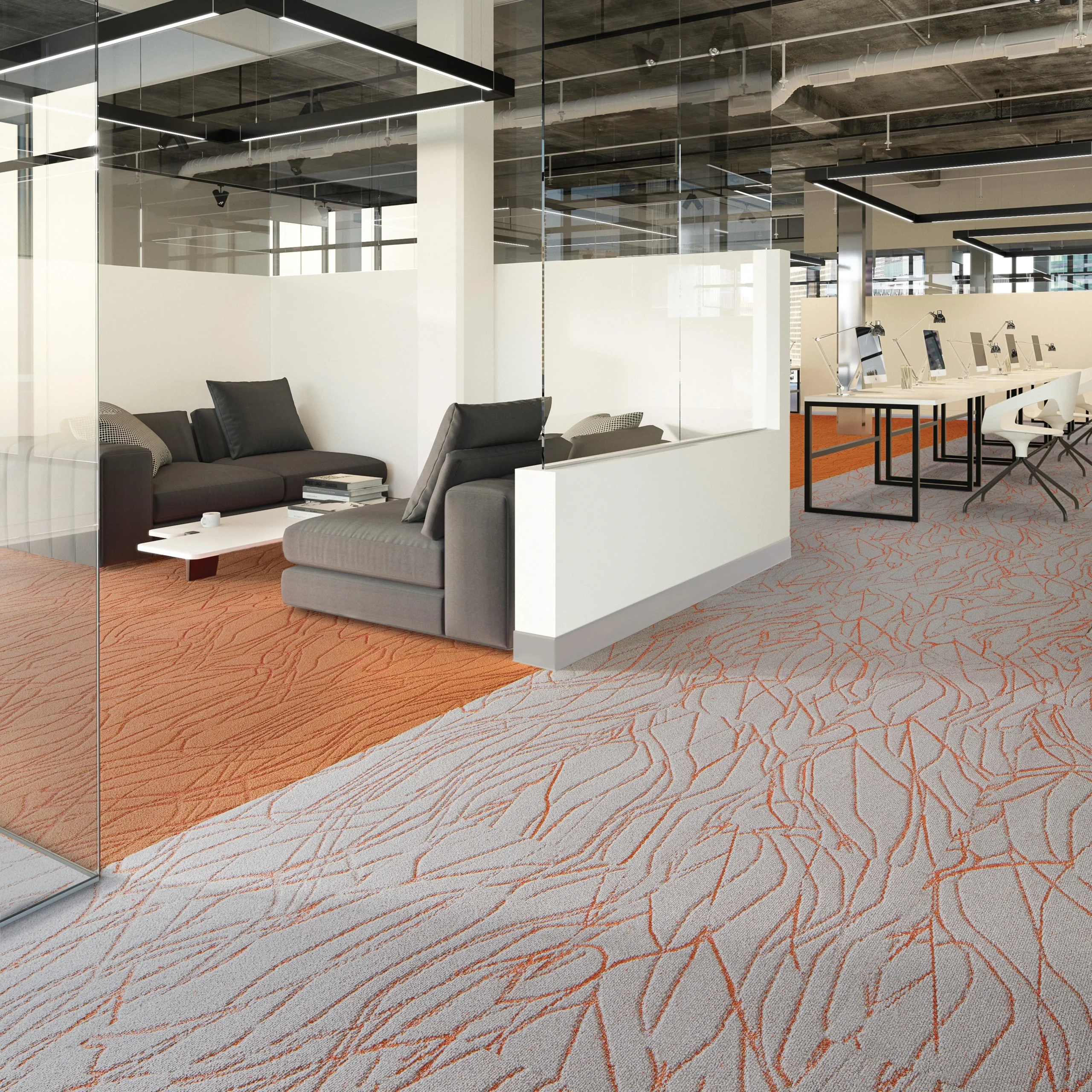 Custom office wall to wall carpet design Dubai