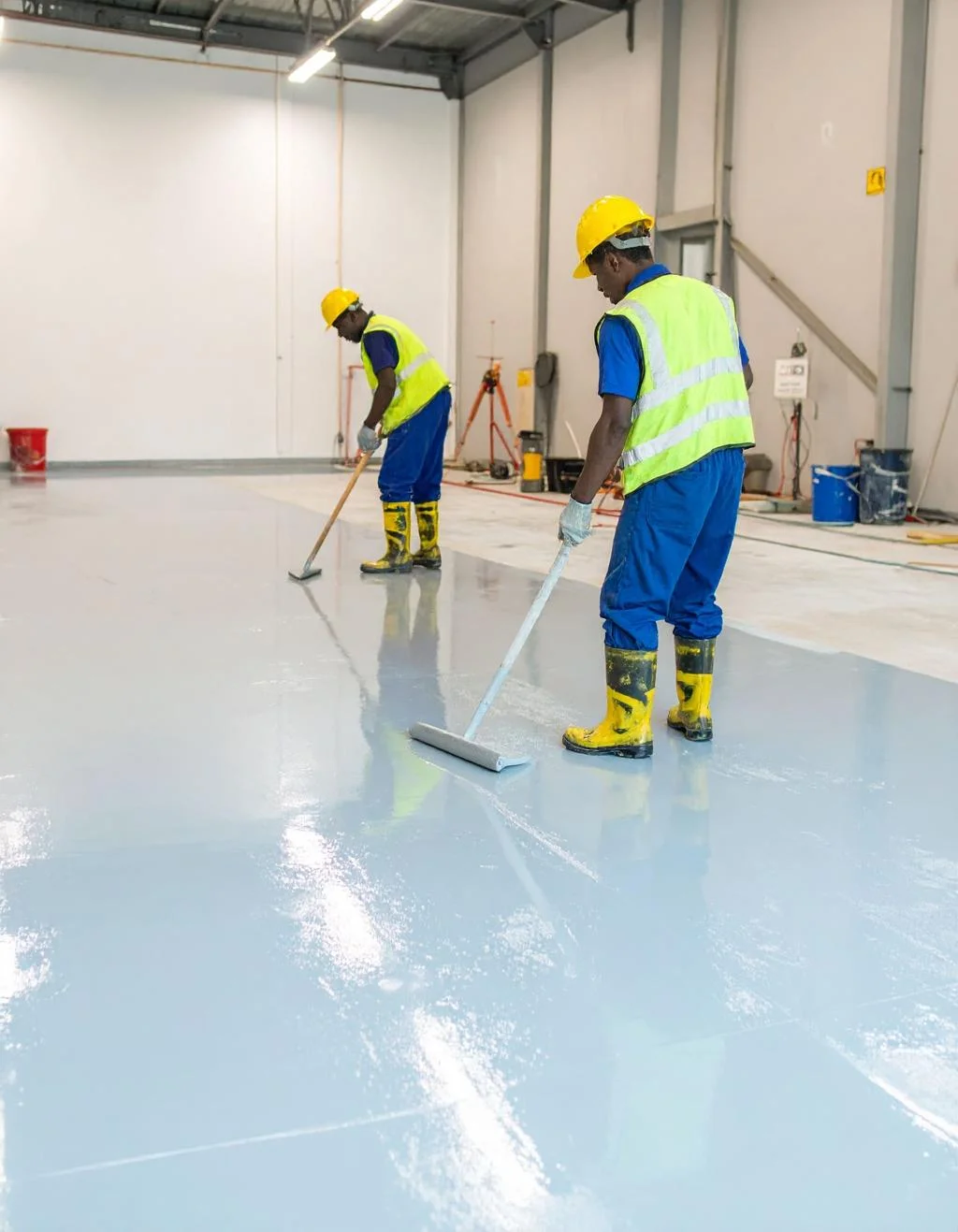 Epoxy flooring installation process in Dubai