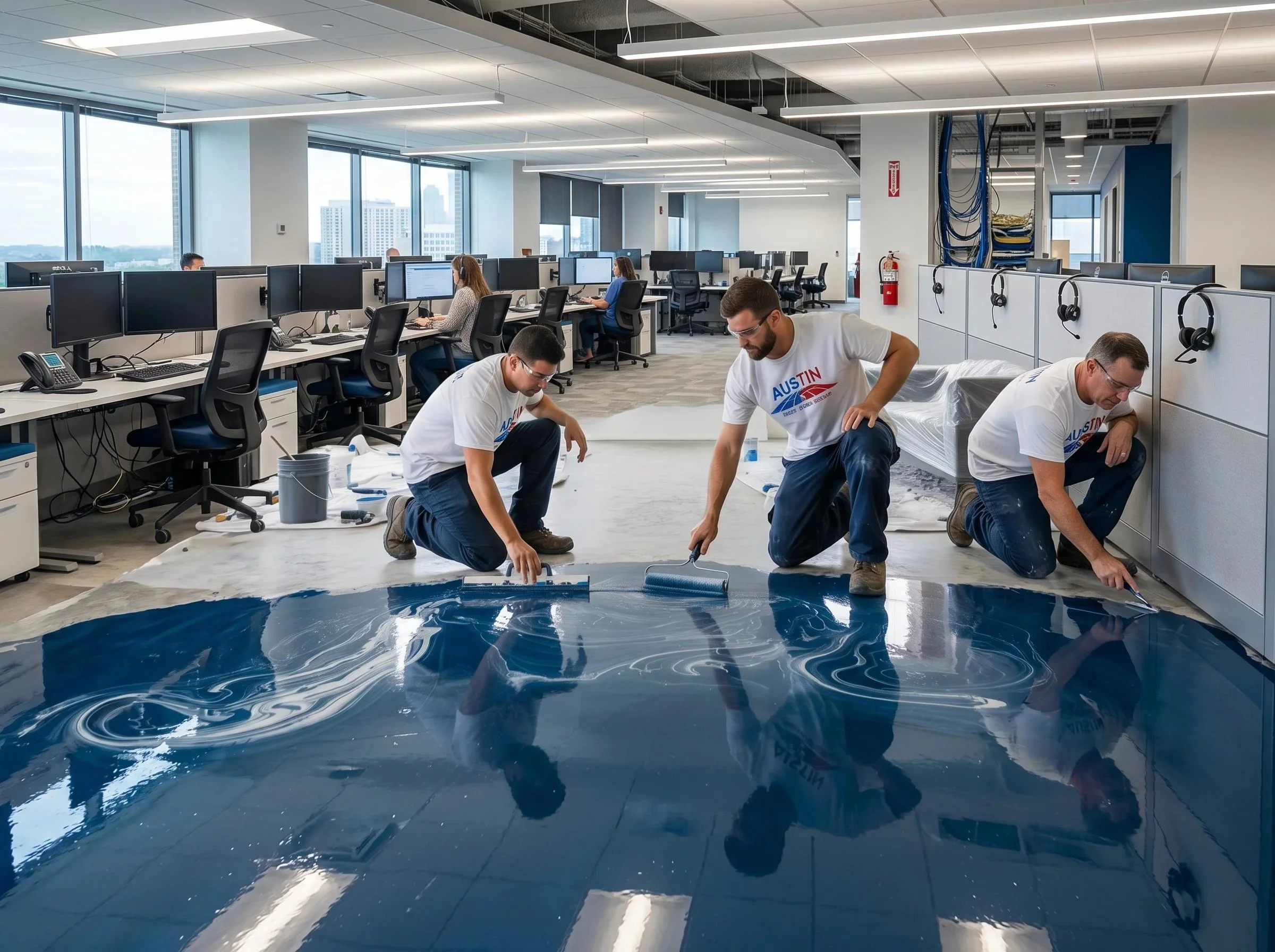 Epoxy flooring installation step 3