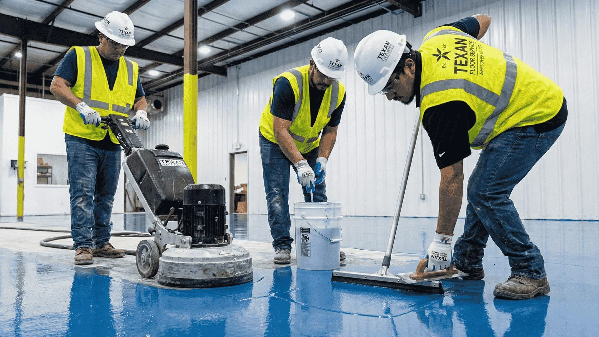 Epoxy flooring installation step 4