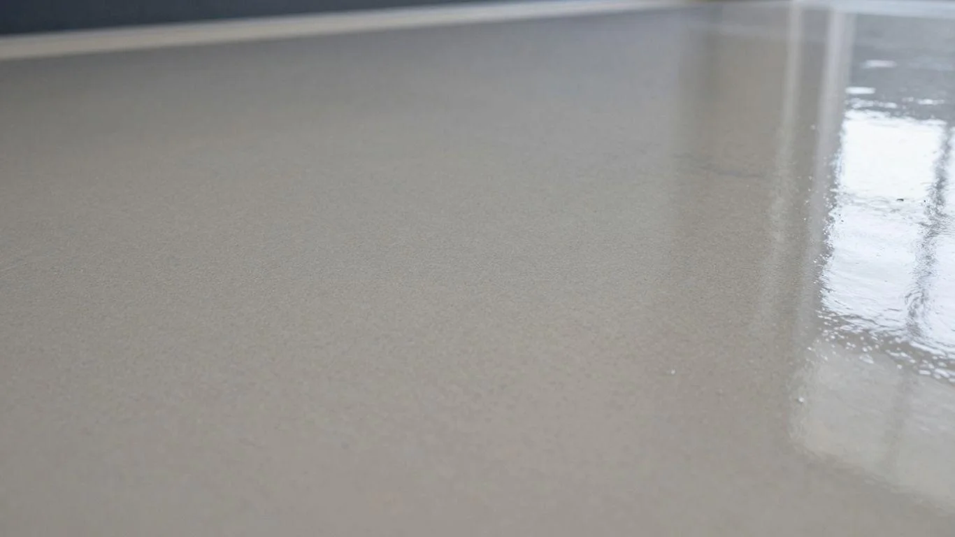 Epoxy flooring material close up