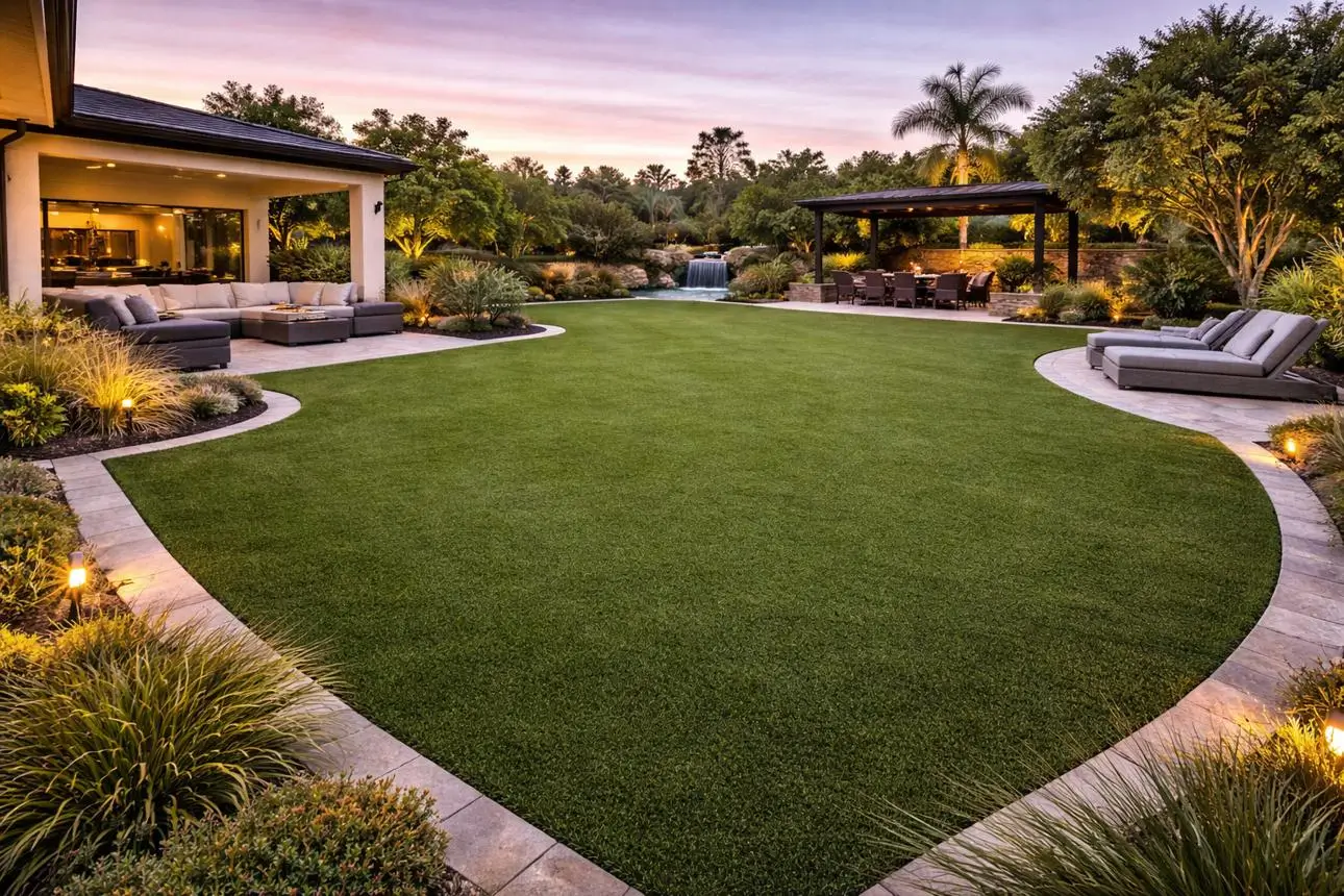 Residential balcony grass carpet dubai