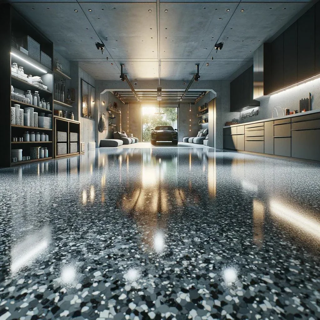 Residential garage epoxy flooring Dubai