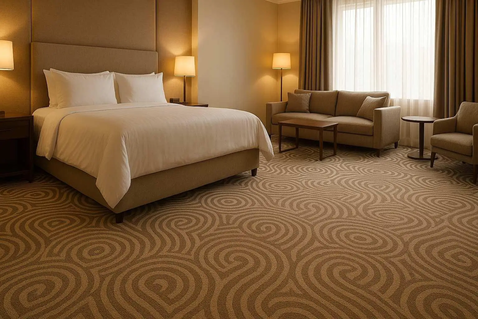 Modern wall to wall carpet interior Dubai