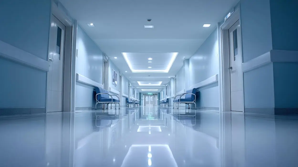 Healthcare flooring interior for hospital environment