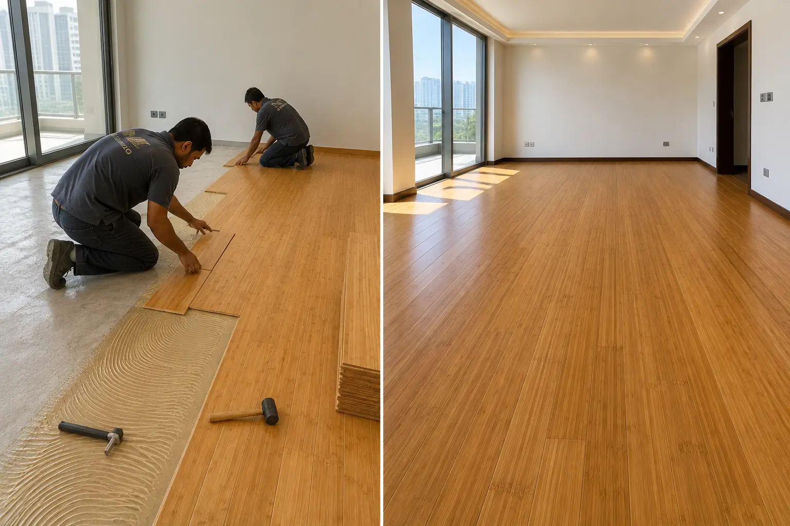 Best Bamboo Floor Installers Dubai Team Work