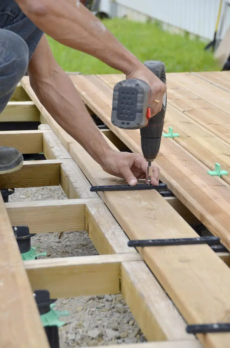 WPC outdoor composite decking board fitting detail
