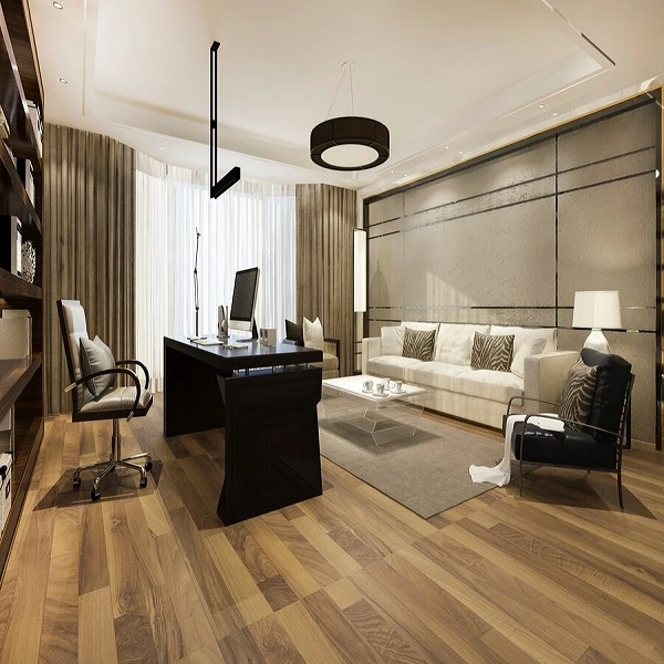 Range of LVT flooring color and pattern swatches