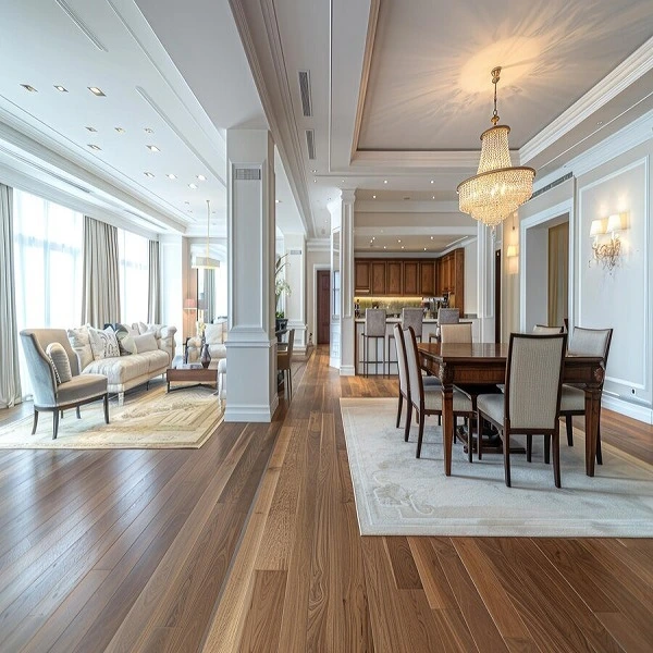 Textured luxury vinyl tile flooring planks