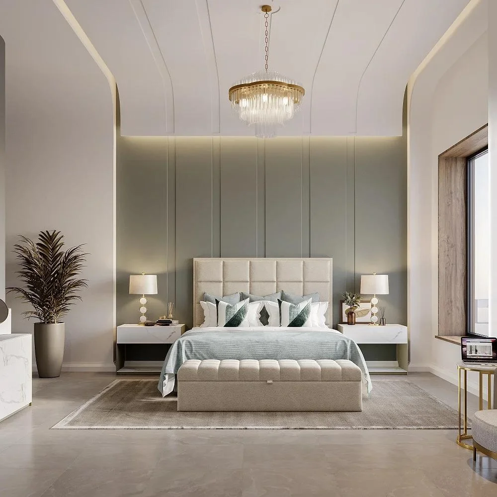 Luxury upholstered bed design 1