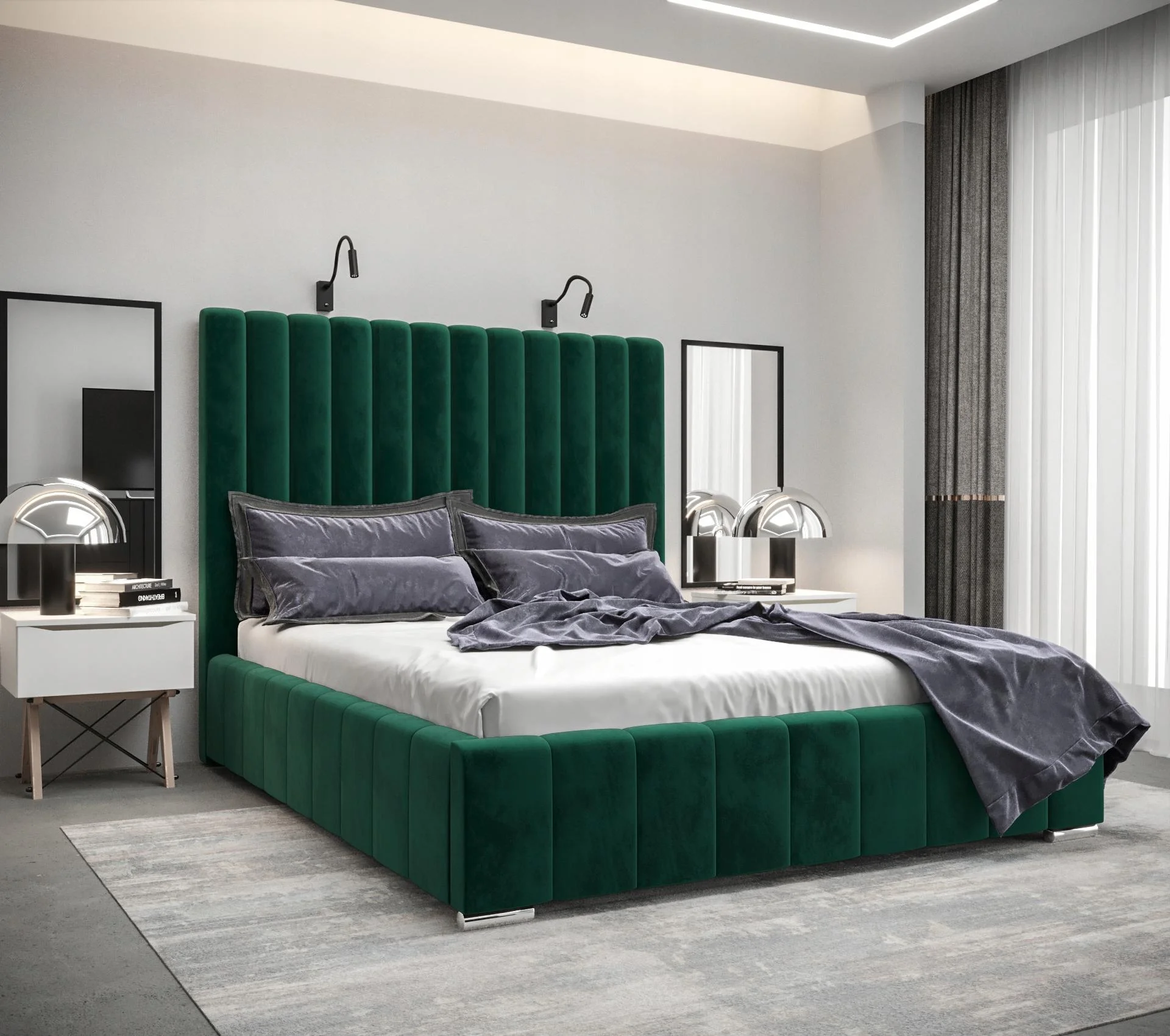 Luxury upholstered bed design 3