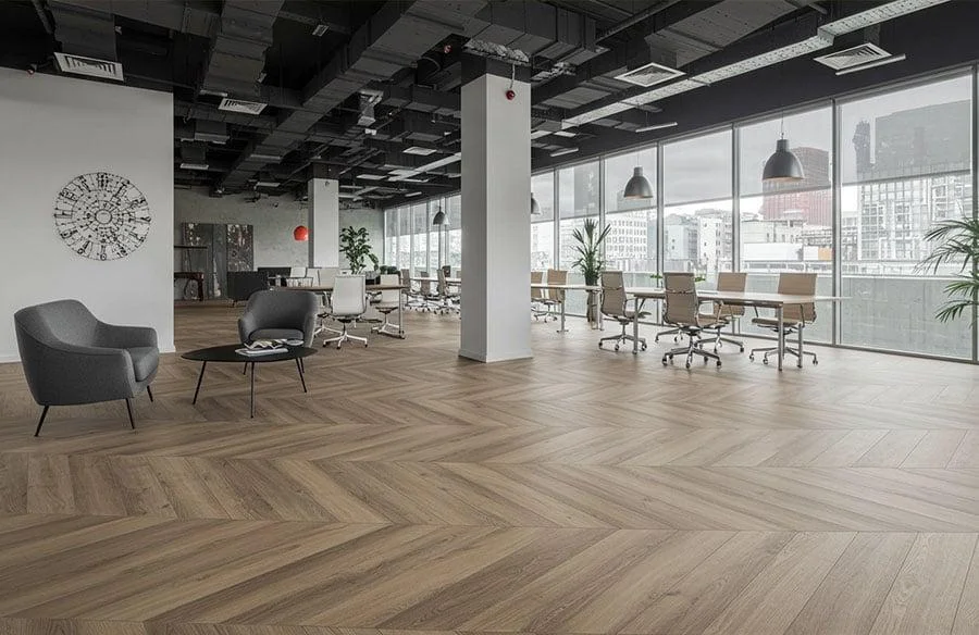 Open-plan office flooring detail 1