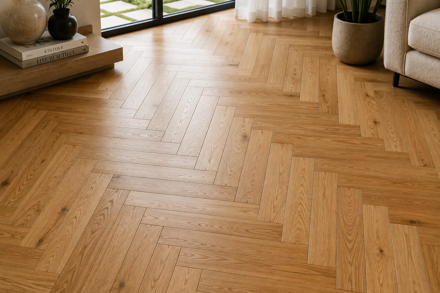 Herringbone Parquet Flooring Pattern Oak Wood Dubai Layout