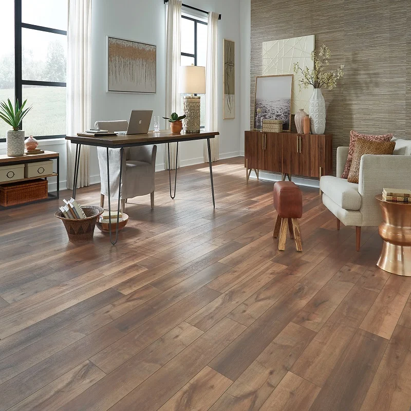 Range of SPC flooring color and pattern swatches