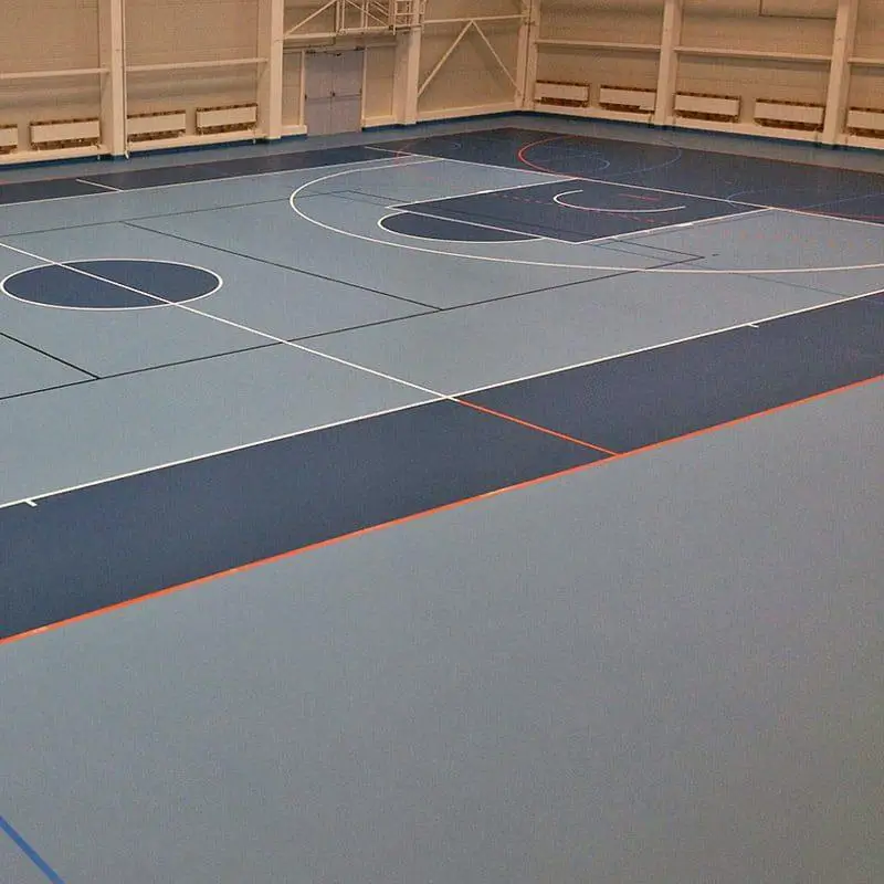 Sports flooring embossed grain close up