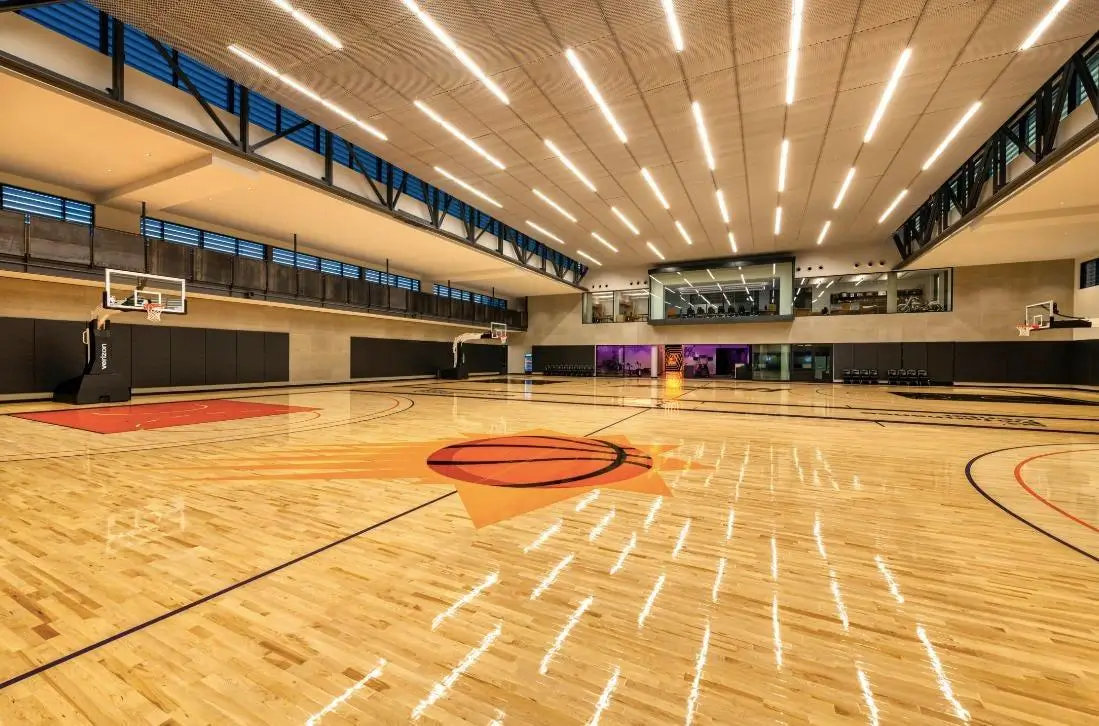 Indoor sports flooring court installation