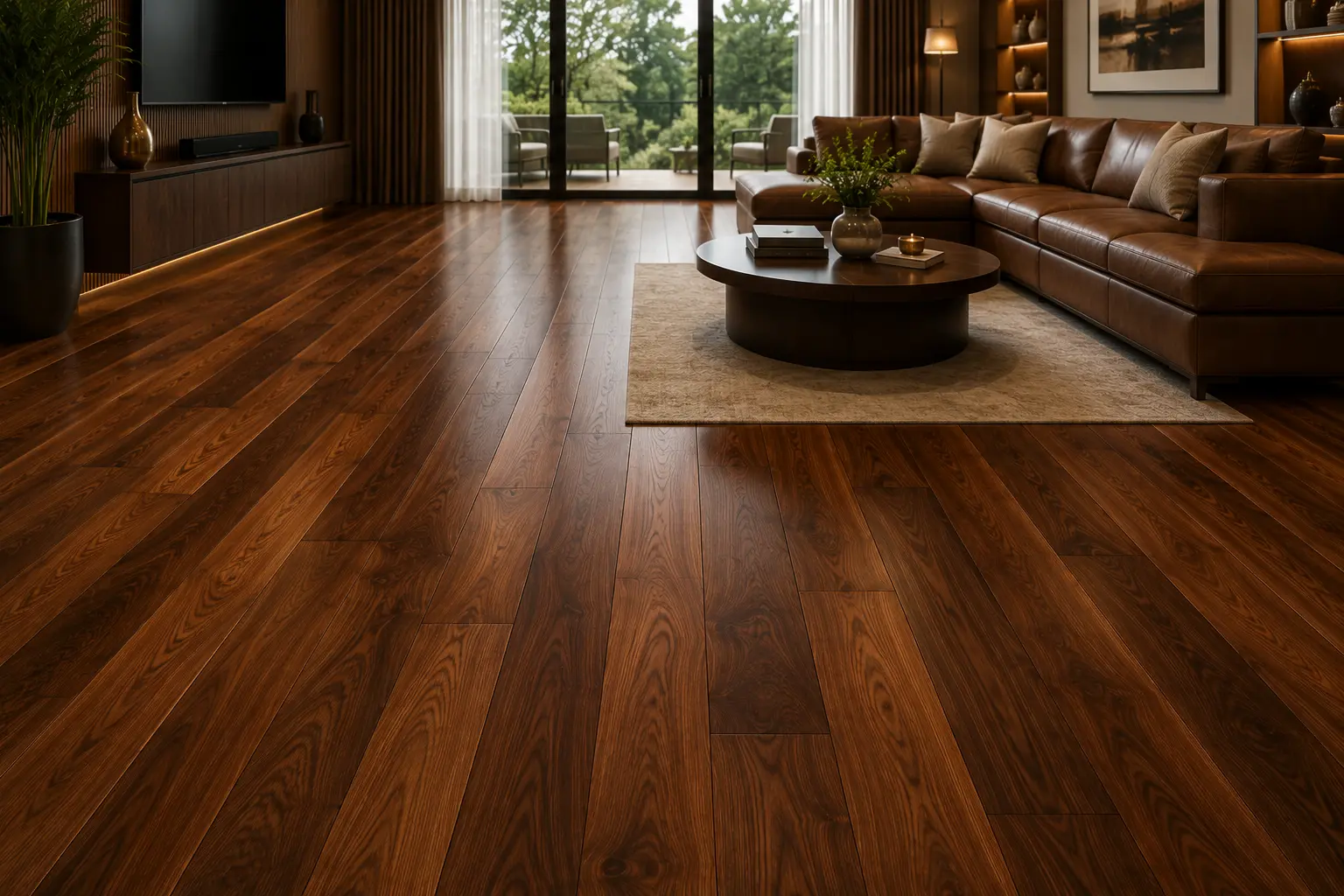 Teak wood flooring for luxury residential and terrace spaces in Dubai