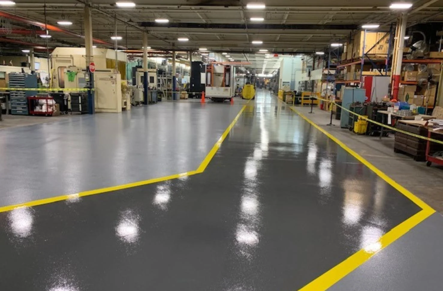 Industrial epoxy flooring facility