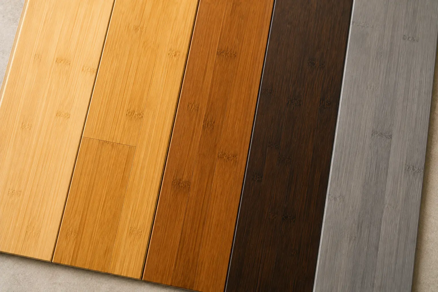 Bamboo Wood Flooring Color Shades Palette Grid