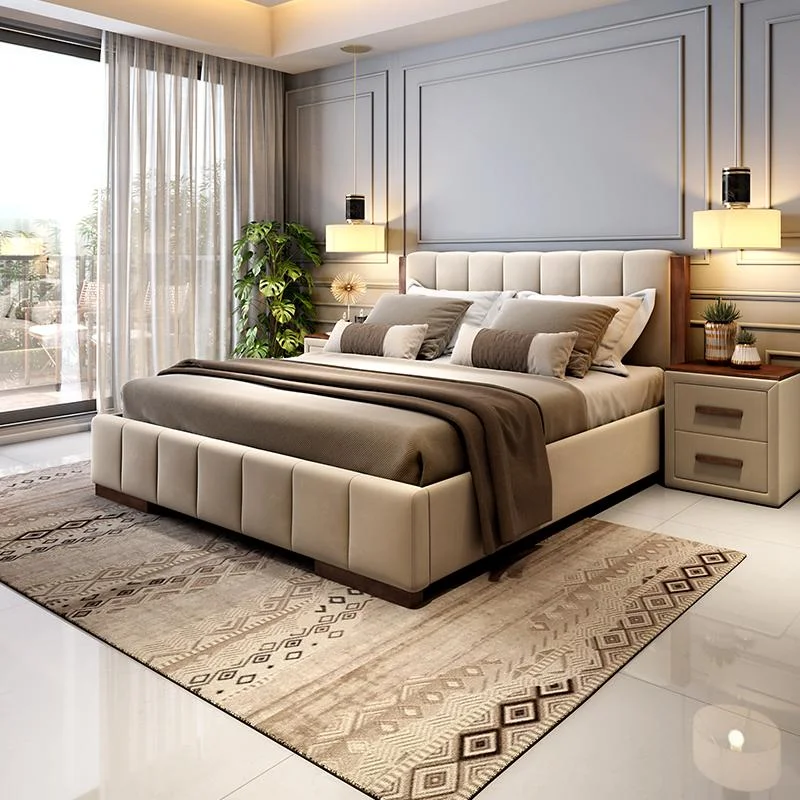 Customized bed design in a Dubai bedroom