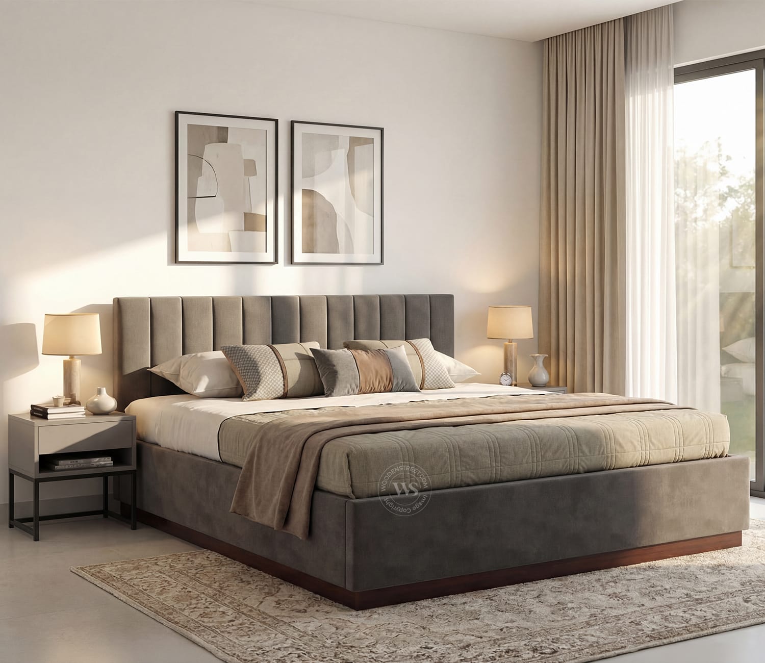 Modern king-size bed design project