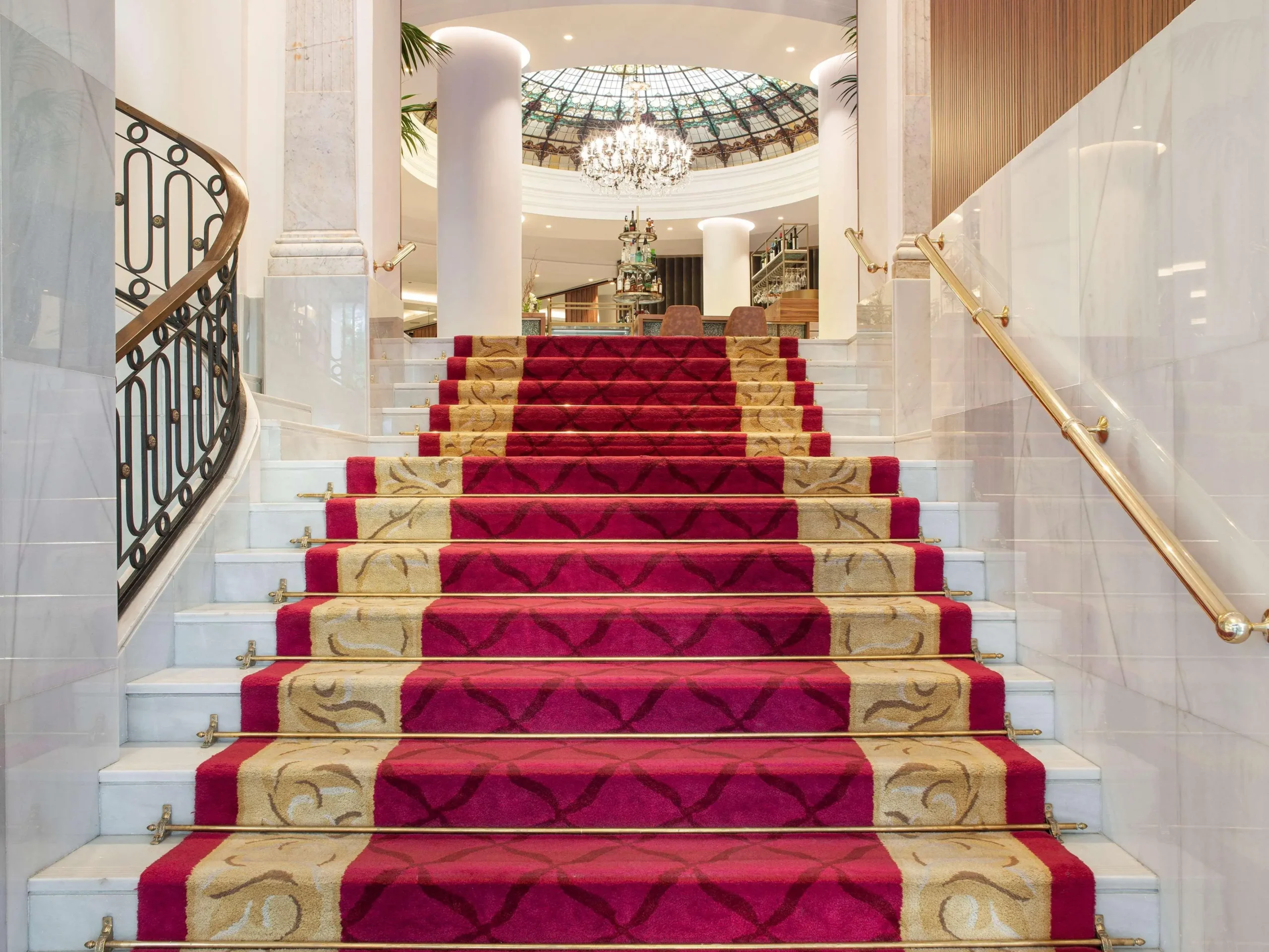 Commercial building staircase runner carpet Dubai