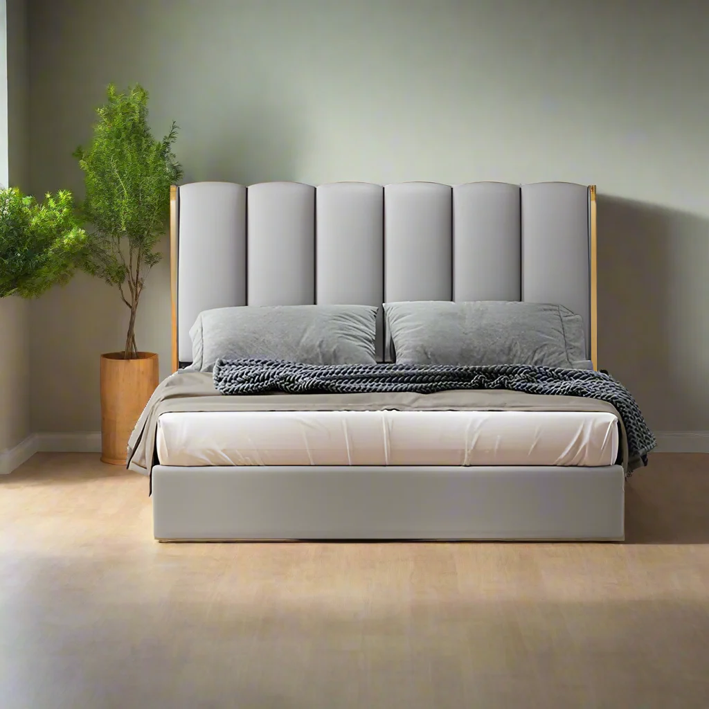 Luxury king-size bed design for Dubai master bedroom
