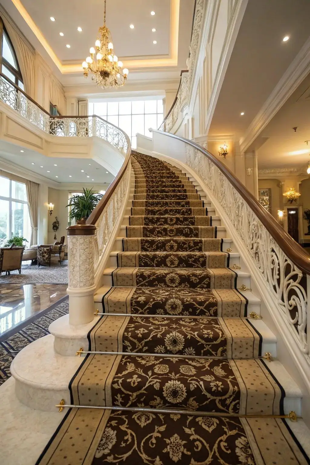 Premium villa staircase runner carpet Dubai