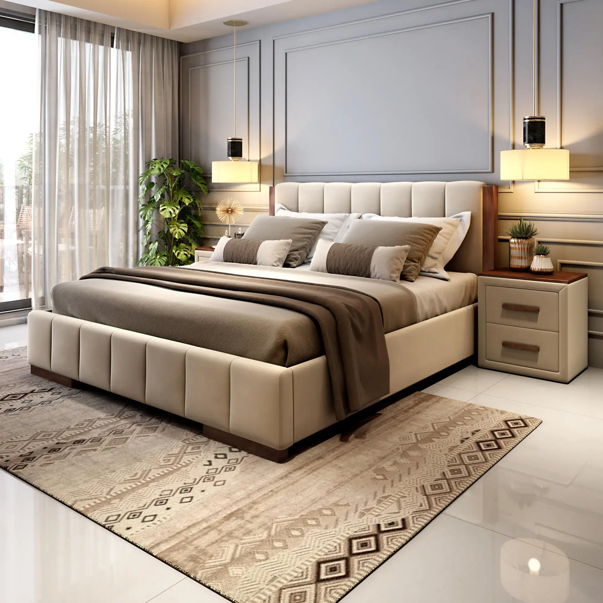 Tufted King Headboard