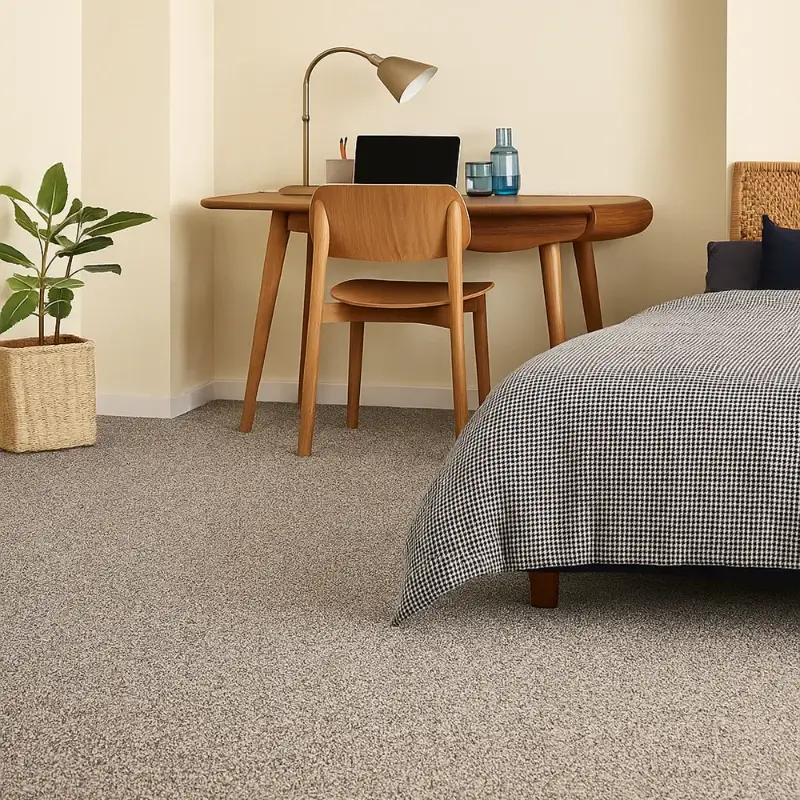 Grey and charcoal villa carpet in modern villa interior