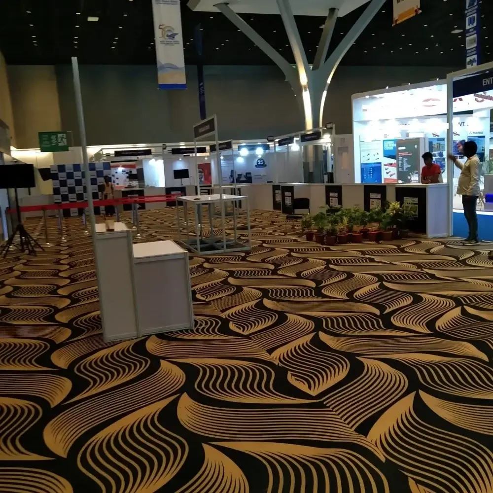 Event carpet setup for Dubai corporate and exhibition spaces